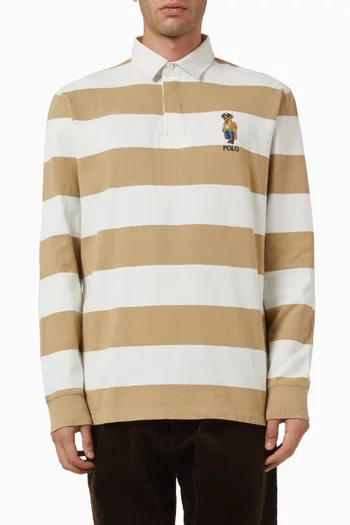 Knit Rugby Polo Shirt in Cotton