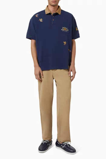 Quilted Polo Shirt in Cotton