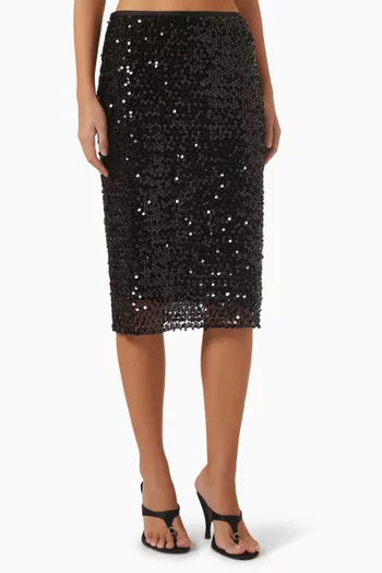 Everly Sequin Midi Skirt