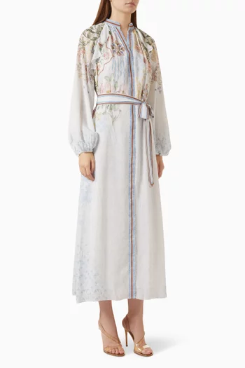 Florelle Printed Maxi Dress in Georgette