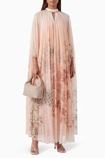 Sylvora Cape Dress in Chiffon
