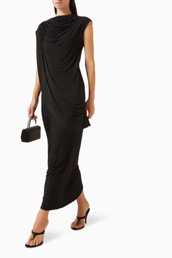 Draped Maxi Dress in Jersey
