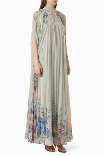 Nerina Printed Maxi Dress in Chiffon