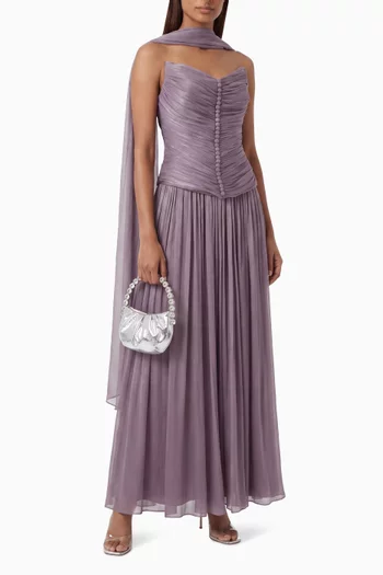 Gathered Strapless Dress