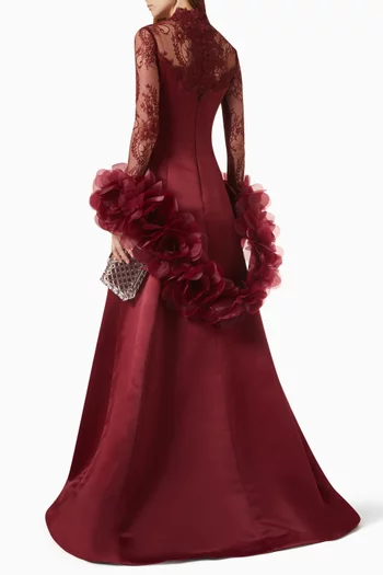 Primrose Gown in Mikado & Lace
