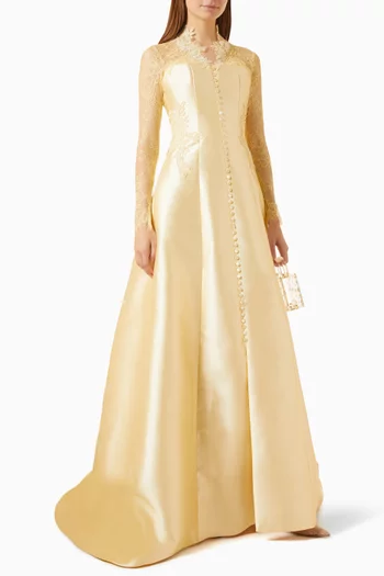 Primrose Gown in Mikado & Lace