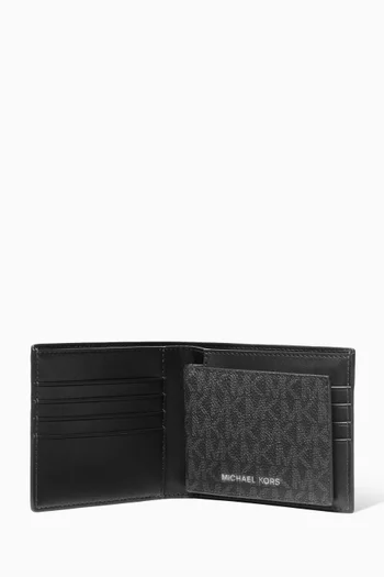 Harrison Billfold Wallet in Signature Logo Canvas