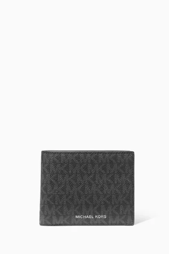 Harrison Billfold Wallet in Signature Logo Canvas