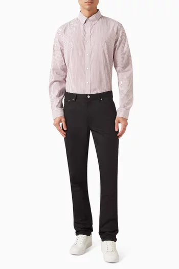 Striped Shirt in Stretch-cotton