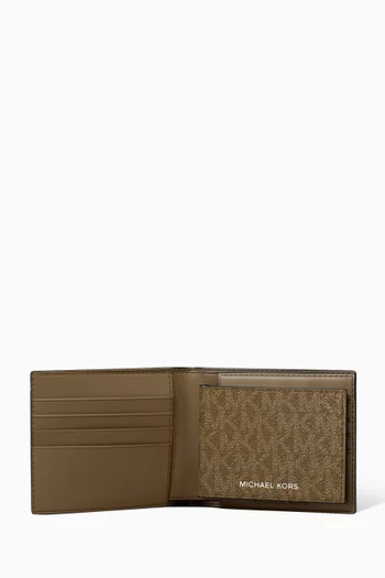 Harrison Billfold Wallet in Signature Logo Canvas