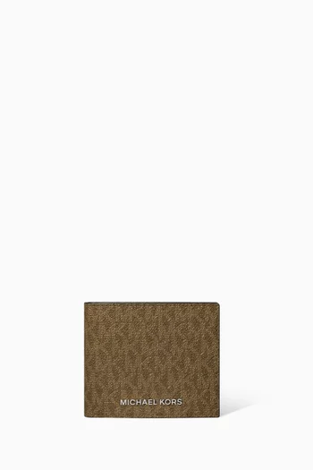 Harrison Billfold Wallet in Signature Logo Canvas