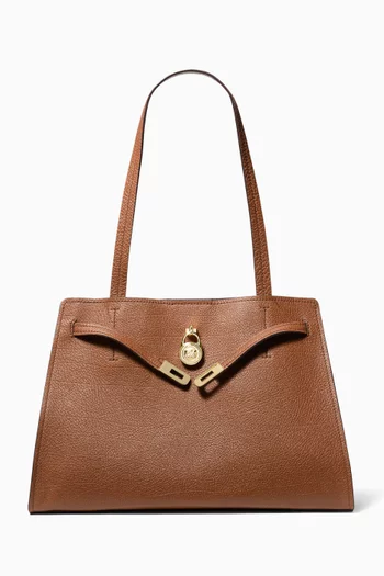 Large Hamilton Moderne East-West Fold Tote Bag in Leather