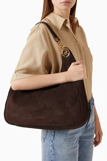 Large Ellie Tote Bag in Suede