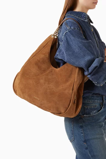 Large Ellie Tote Bag in Suede