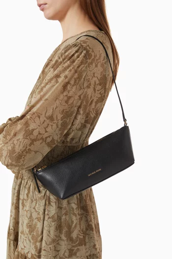 Small Laila Logo Pochette in Leather