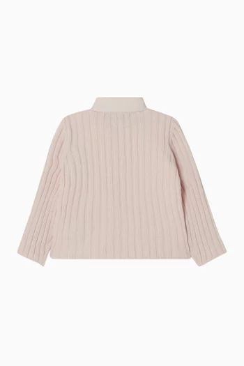 Logo Cardigan in Wool & Cashmere
