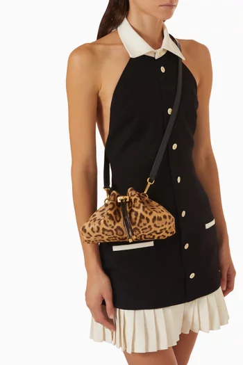 Small Cinch Shoulder Bag in Pony Leather