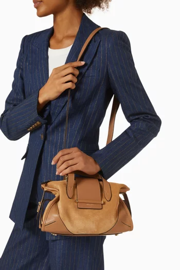 Bar Filo S Top-handle Bag in Suede & Leather