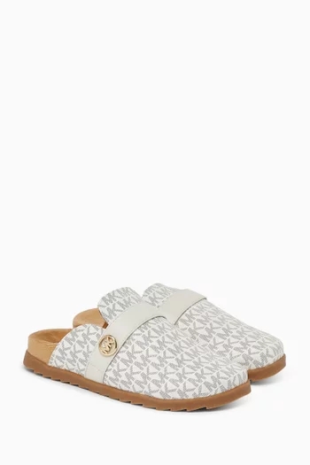 Irene Jaden Slip On Shoes in Logo-print Canvas