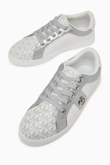 Jem Raine Sneakers in Logo-printed Canvas & Leather