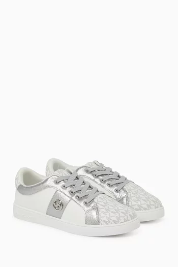 Jem Raine Sneakers in Logo-printed Canvas & Leather