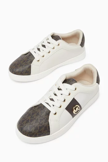 Jem Raine Sneakers in Logo-printed Canvas & Leather