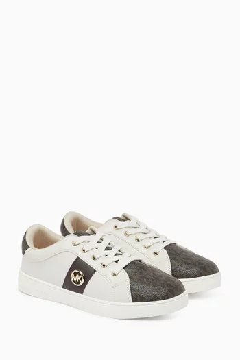 Jem Raine Sneakers in Logo-printed Canvas & Leather