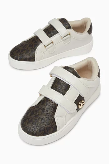 Jem Raine Velcro Sneakers in Signature Logo-printed Canvas