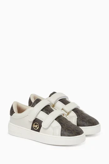 Jem Raine Velcro Sneakers in Signature Logo-printed Canvas