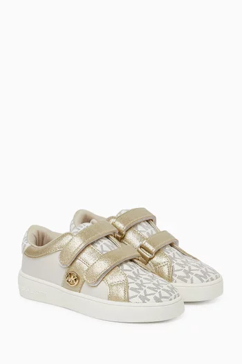 Jem Raine Velcro Sneakers in Signature Logo-printed Canvas
