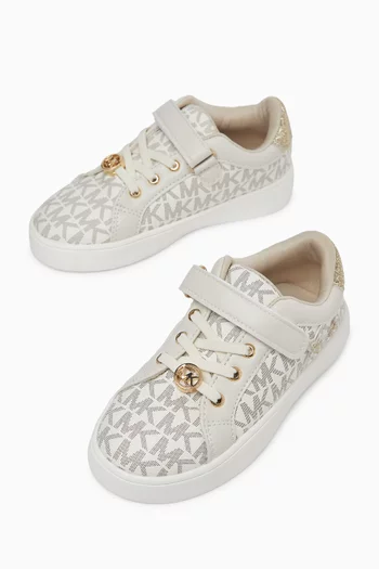 Jem Raine Star Velcro Sneakers in Signature Logo Canvas