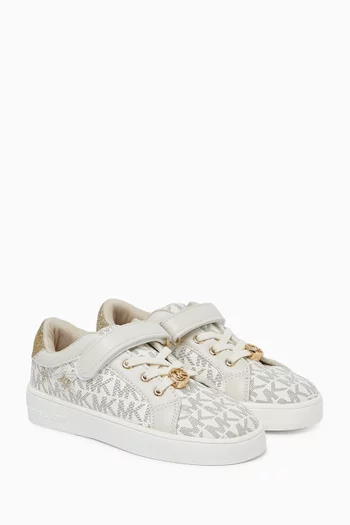 Jem Raine Star Velcro Sneakers in Signature Logo Canvas