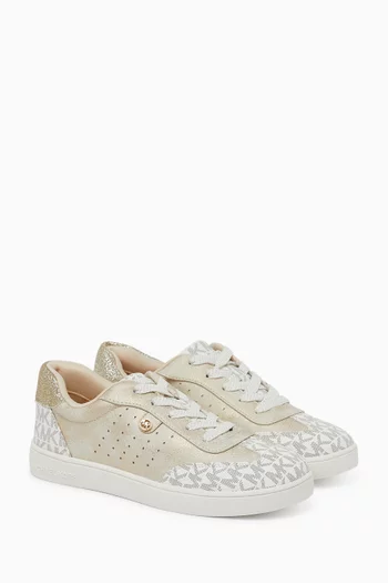 Jem Scotty Sneakers in Metallic Leather & Canvas
