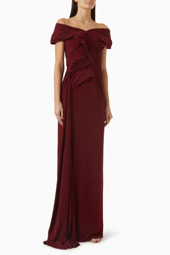 Off-shoulder Dress in Jersey