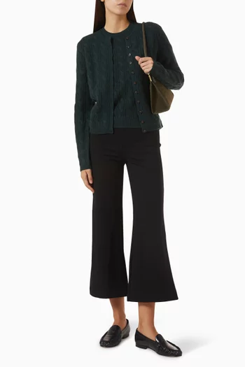 Cable-knit T-shirt in Cashmere