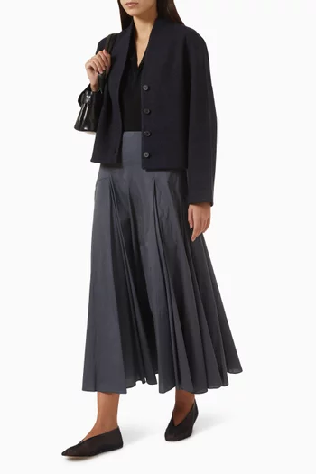 Panelled A-Line Maxi Skirt