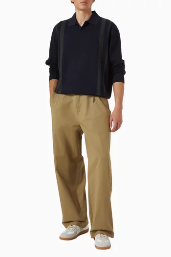 Wide-leg Pants in Cotton Twill