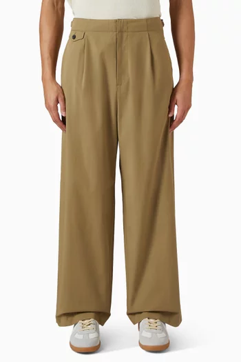 Wide-leg Pants in Cotton Twill