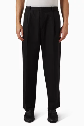 Tapered-leg Pants in Cotton Blend