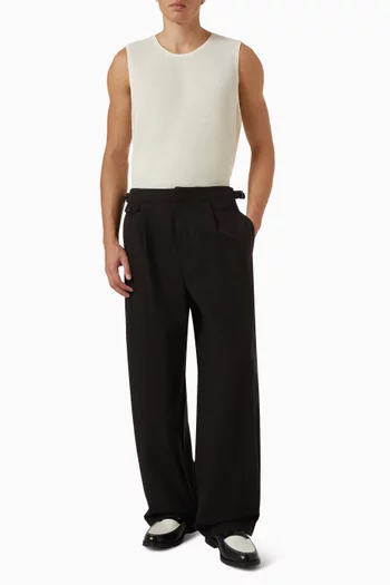 Wide-leg Pants in Cotton Twill