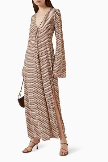 Marabella Maxi Kaftan in Tissue Jersey