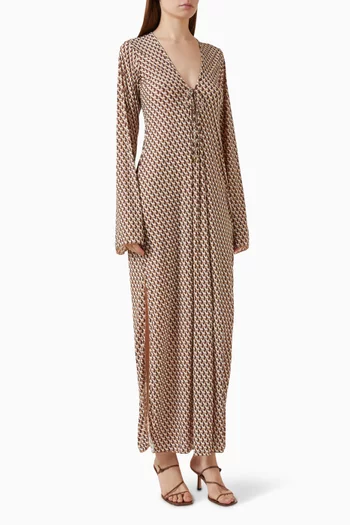 Marabella Maxi Kaftan in Tissue Jersey