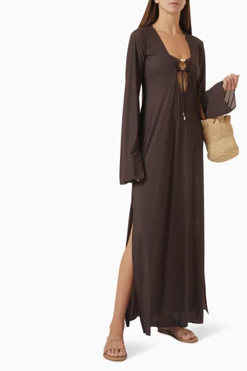 Marabella Maxi Kaftan in Tissue Jersey
