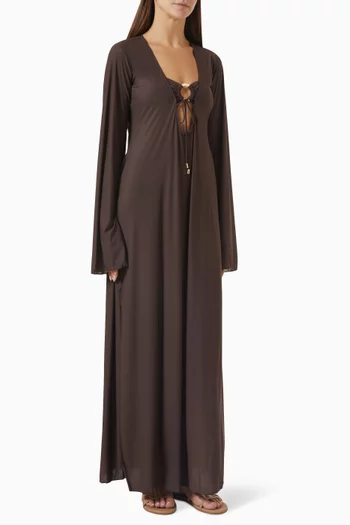 Marabella Maxi Kaftan in Tissue Jersey