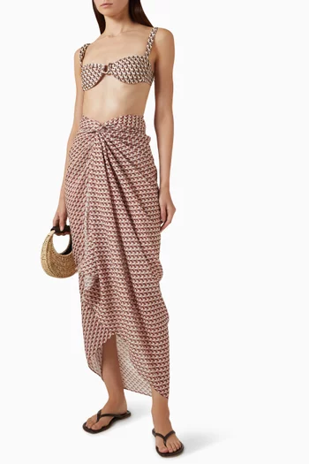St. Tropez Sarong in Crinkle Linen