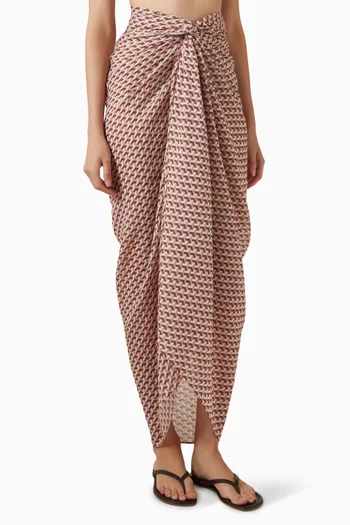 St. Tropez Sarong in Crinkle Linen