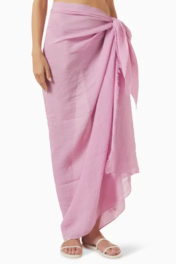 St. Tropez Sarong in Crinkle Linen