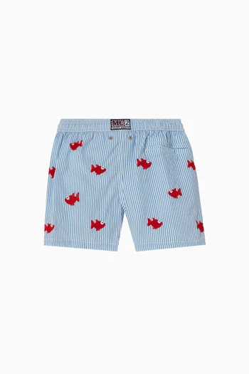 Jean Embroidery Swim Shorts