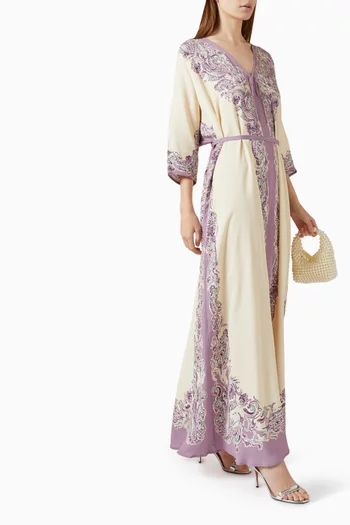 Printed Belted Abaya