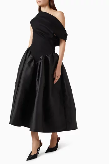 Off-shoulder Princess Midi Dress